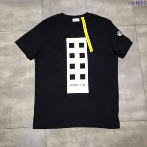 Moncler男短袖 Moncler X Palm Angels19春夏新款 盟可睞黑色T恤  tzy1693