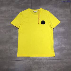 Moncler短袖T 19春夏新款 盟可睞黃色T恤  tzy1699