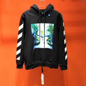 OffWhite男裝 19-20FW新款 最高品質 off男士連帽套頭黑色衛衣 男士秋季最新單品  tzy2365