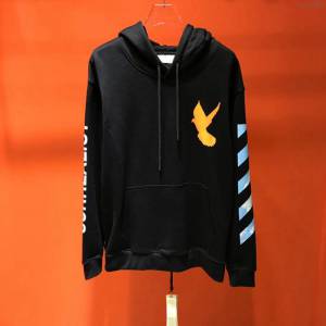 OffWhite男裝 19-20FW新款 最高品質 off男士連帽套頭黑色衛衣 男士秋季最新單品  tzy2368