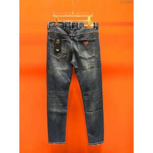 Armani男裝 19/20FW新款牛仔褲 阿瑪尼藍色洗水牛仔長褲  tzy2386