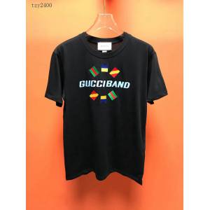 Gucci短袖 古馳2020新款刺繡T恤 男女同款  tzy2400