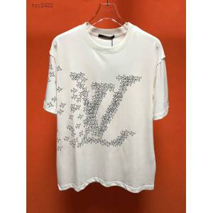 LV夏裝短袖 頂級品質 LV男裝 2020新款白色男T恤  tzy2422