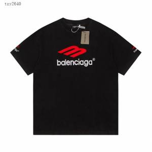 Balenciaga專櫃巴黎世家2023SS新款刺繡印花T恤 男女同款 tzy2640
