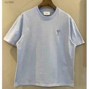 Ami專櫃2023SS新款刺繡T恤 男女同款 tzy2658