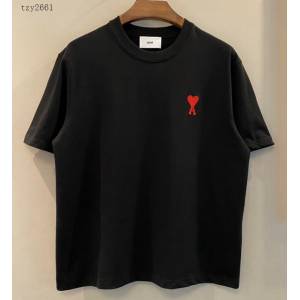 Ami專櫃2023SS新款刺繡T恤 男女同款 tzy2661