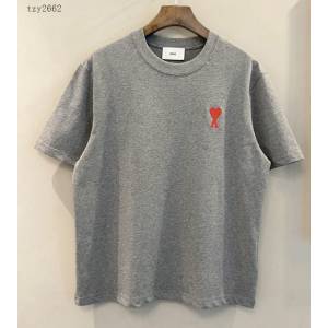 Ami專櫃2023SS新款刺繡T恤 男女同款 tzy2662