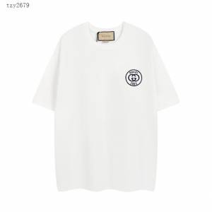 Gucci古奇專櫃古馳2023SS新款刺繡T恤 男女同款 tzy2679