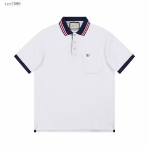 Gucci古奇專櫃古馳2023SS新款刺繡Polo翻領T恤 男女同款 tzy2696