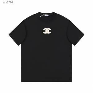 Chanel專門店香奈兒2023SS新款毛巾繡T恤 男女同款 tzy2706