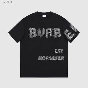 Burberry專櫃巴寶莉2023SS新款燙鑽T恤 男女同款 tzy2711