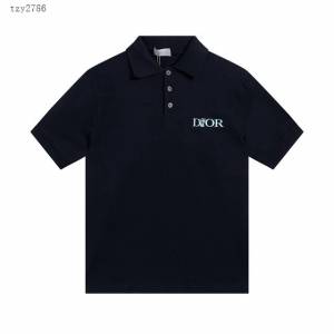 Dior專櫃迪奧2023SS新款刺繡Polo短袖T恤 男女同款 tzy2786