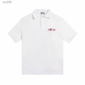 Dior專櫃迪奧2023SS新款刺繡Polo短袖T恤 男女同款 tzy2787