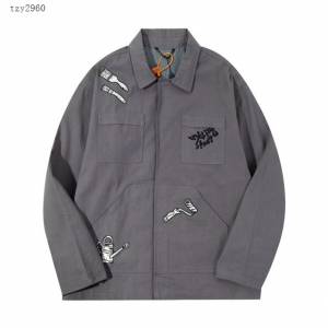 Louisvuitton路易威登Lv專門店2023FW新款刺繡翻領夾克外套 男女同款 tzy2960