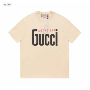 Gucci X Balenciaga 2023SS新款聯名印花T恤 男女同款 tzy2988