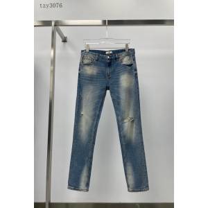 Valentino專櫃華倫天奴2023FW新款洗水破洞立體剪裁牛仔褲 男女同款 tzy3076