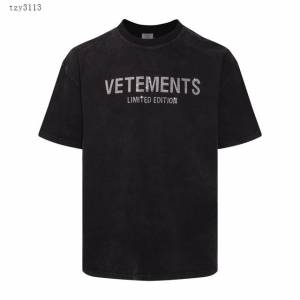 Vetements專櫃維特萌2023FW新款爆閃燙鑽T恤 男女同款 tzy3113