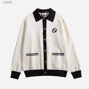 Gucci古奇專櫃古馳2023FW新款針織刺繡提花開衫毛衣  男女同款 tzy3181