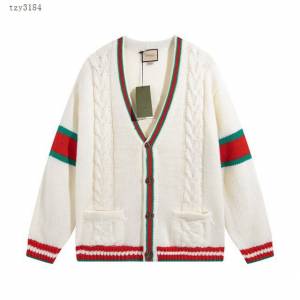 Gucci古奇專櫃古馳2023FW新款針織提花開衫毛衣 男女同款 tzy3184