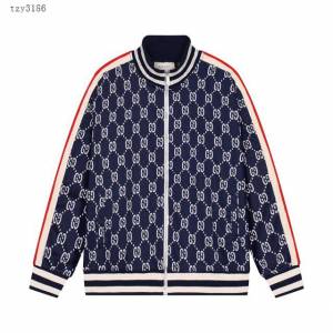 Gucci古奇專櫃古馳2023FW新款滿印提花拉鏈衛衣 男女同款 tzy3186