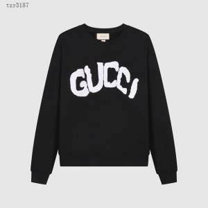 Gucci古奇專櫃古馳2023FW新款毛巾繡圓領衛衣 男女同款 tzy3187