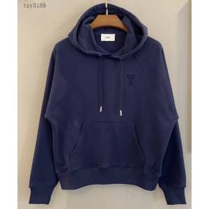 Ami專櫃2023FW新款愛心刺繡插肩連帽衛衣 男女同款 tzy3189