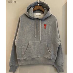 Ami專櫃2023FW新款愛心刺繡插肩連帽衛衣 男女同款 tzy3194