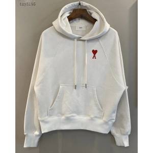 Ami專櫃2023FW新款愛心刺繡插肩連帽衛衣 男女同款 tzy3195