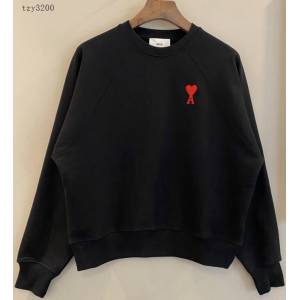 Ami專櫃2023FW新款愛心刺繡插肩圓領衛衣 男女同款 tzy3200