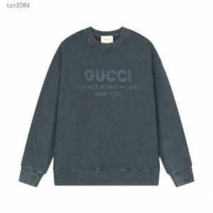 Gucci古奇專櫃古馳2023FW新款重工洗水紮染燙鑽圓領衛衣 男女同款 tzy3204