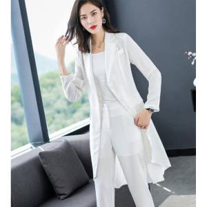 Chanel香奈兒 法國專櫃同步新款 2019新款 經典翻領拼接 淨色飄逸 收腰西服套裝 洋氣時尚  xly1094