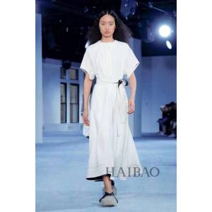 Chanel香奈兒 法國專櫃同步新款 2019新款 歐美大牌 撞色大擺裙  xly1364