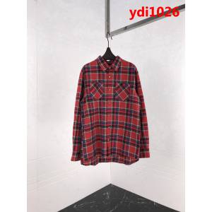 Chrome hearts 克羅心 18ss新款 拼皮格子襯衫 情侶款 ydi1026
