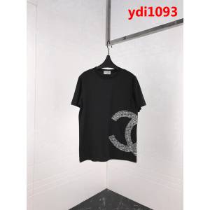 CHANEL香奈兒 19FW春夏新款 簡單百搭 經典雙“C”LOGO短袖 情侶款 ydi1093