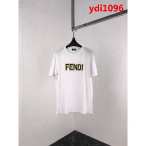 FENDI芬迪 19FW春夏新款 黃色包邊Fendi字母印花短袖 情侶款 ydi1096