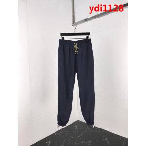 CHANEL香奈兒 18ss新款 中古系列橡膠章 藏藍色休閒褲 男女同款 ydi1128