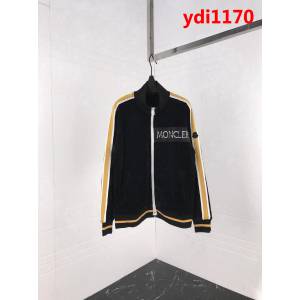 MONCLER蒙口 黑標限量款系列 2018FW 絲絨拼色字母飾帶繡花 拉鏈開衫外套套裝 ydi1170