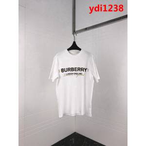 BURBERRY巴寶莉 專櫃最新限量款 雙層字母印花logo 純棉短袖 百搭情侶款 ydi1238