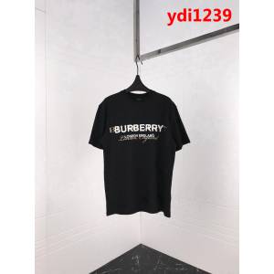 BURBERRY巴寶莉 專櫃最新限量款 雙層字母印花logo 純棉短袖 百搭情侶款 ydi1239