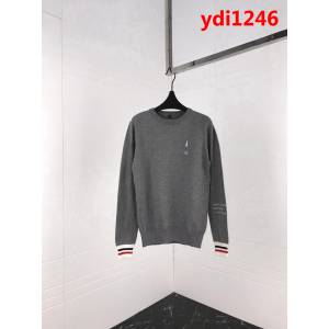 MONCLER蒙口 X 藤原浩聯名款 兩大品牌LOGO圖案刺繡 毛衣 百搭灰情侶款 ydi1246