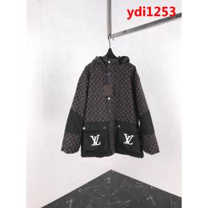 LV路易威登 X suP聯名款 18ss秋冬新款 經典老花Logo 重工刺繡 棉服外套 OS寬鬆版型 情侶款 ydi1253