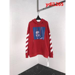 OFF-white18ss秋冬新款 貝爾尼尼人像印花 純棉衛衣 情侶款 ydi1265