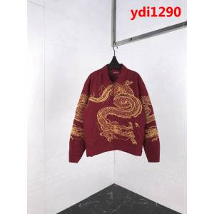 SUPREME 18FW秋冬新款 刺繡中國龍 男款夾棉夾克 紅色 ydi1290