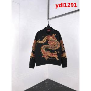 SUPREME 18FW秋冬新款 刺繡中國龍 男款夾棉夾克 黑色 ydi1291