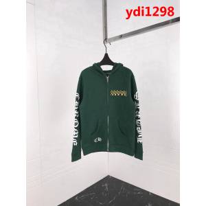 Chrome hearts 克羅心 18ss秋冬新款 梵文印花圖案 加絨加厚拉鏈衛衣 情侶款 ydi1298