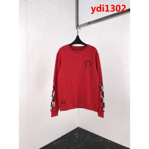 Chrome hearts 克羅心 18ss秋冬新款 梵文印花圖案 加絨加厚圓領套頭衛衣 情侶款 ydi1302