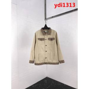 GUCCI古馳 Vintage日版 古著提花拼接 水洗做舊牛仔夾克 情侶款 ydi1313