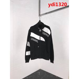 CHANEL香奈兒 最新款 vintage中古 黑白撞色拼接 拉鏈外套 情侶款 ydi1320