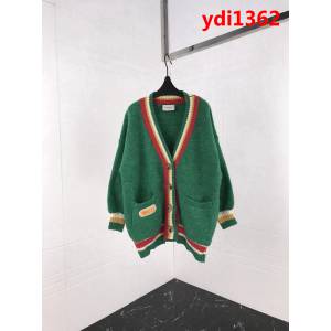 GUCCI古馳 18ss秋冬新款 背後飛碟釘珠圖案 OS寬鬆版 開衫毛衣 ydi1362