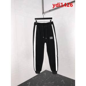 CHANEL香奈兒 18秋冬新款 兩側黑白撞色拼接 加厚絲絨 男款衛褲 ydi1426